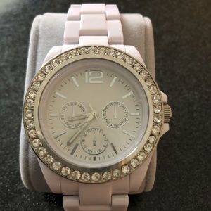 White Rhinestone Watch